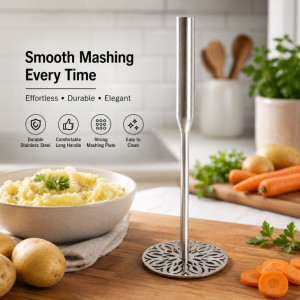 Stainless Steel Potato Masher – Silver (25.5x9cm)