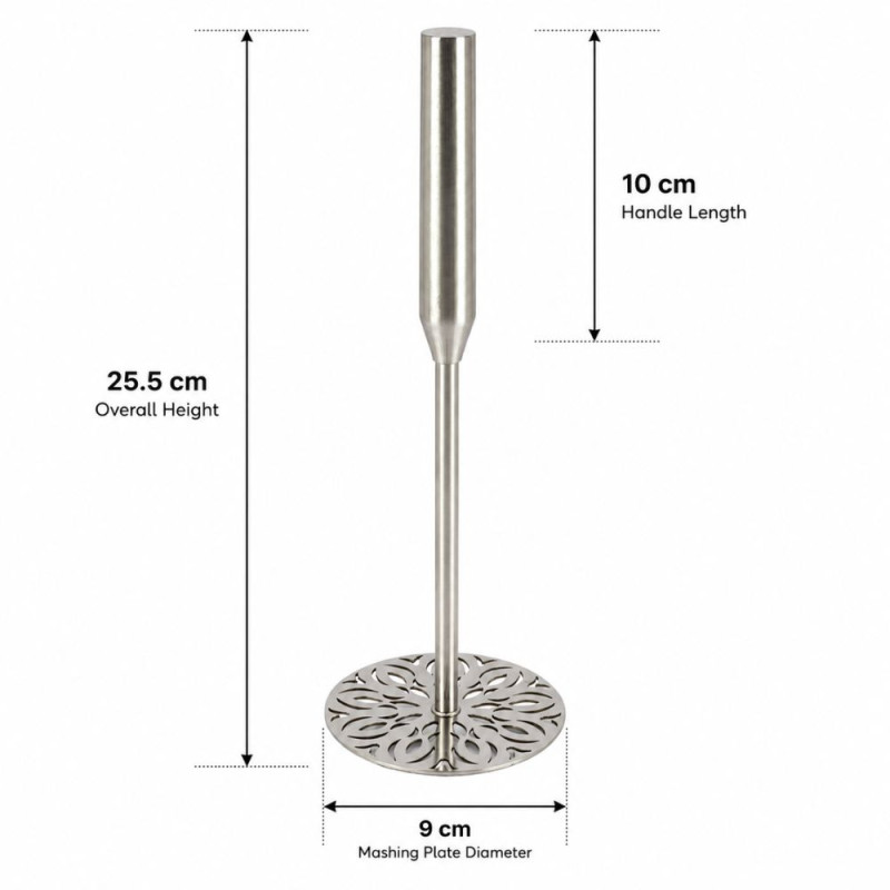 Stainless Steel Potato Masher – Silver (25.5x9cm)