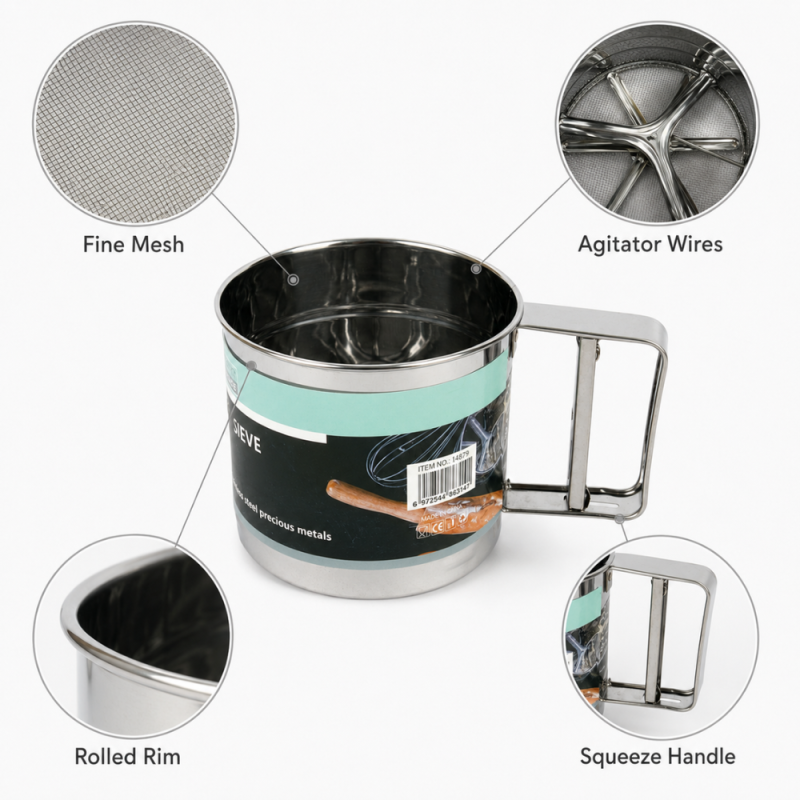 Steel Flour Sifter with Handle