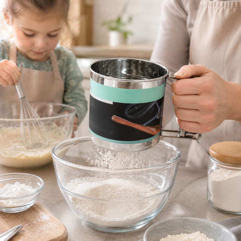 Steel Flour Sifter with Handle