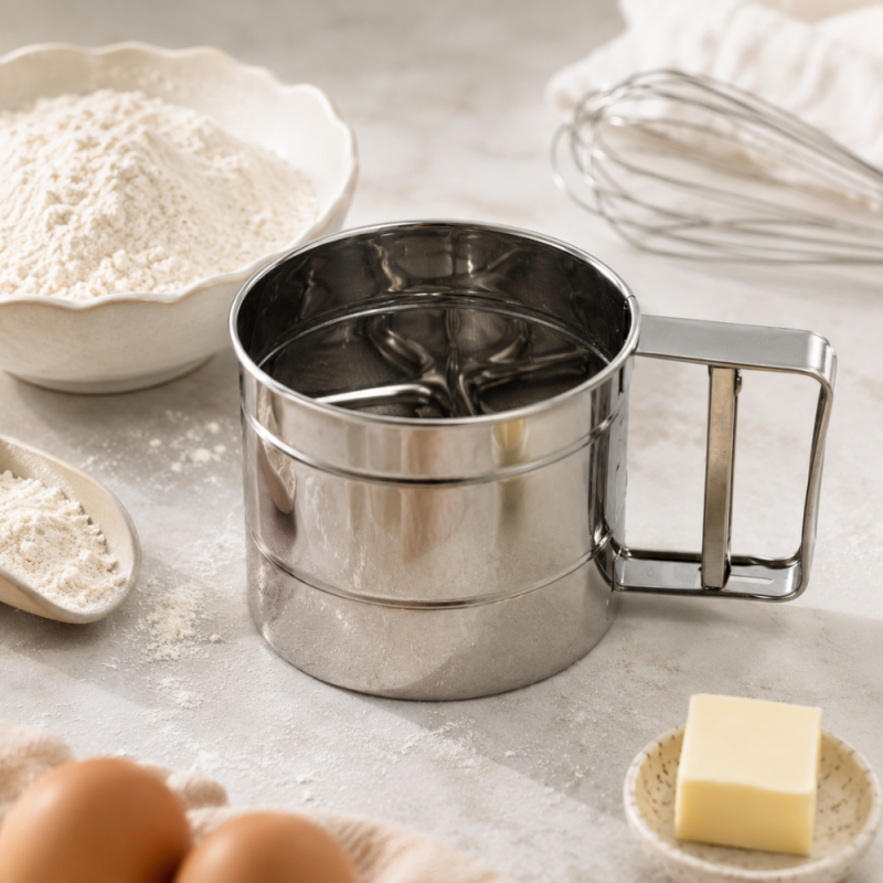 Steel Flour Sifter with Handle