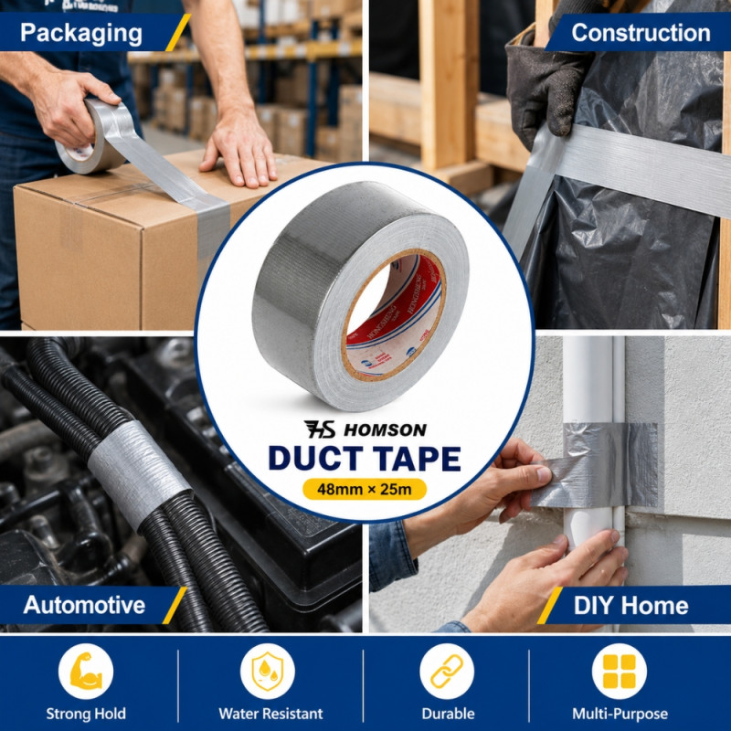 Mercury Style Duct Tape Designed for Sealing &amp; Repair Solutions – Silver (W-48, L-25 CM)