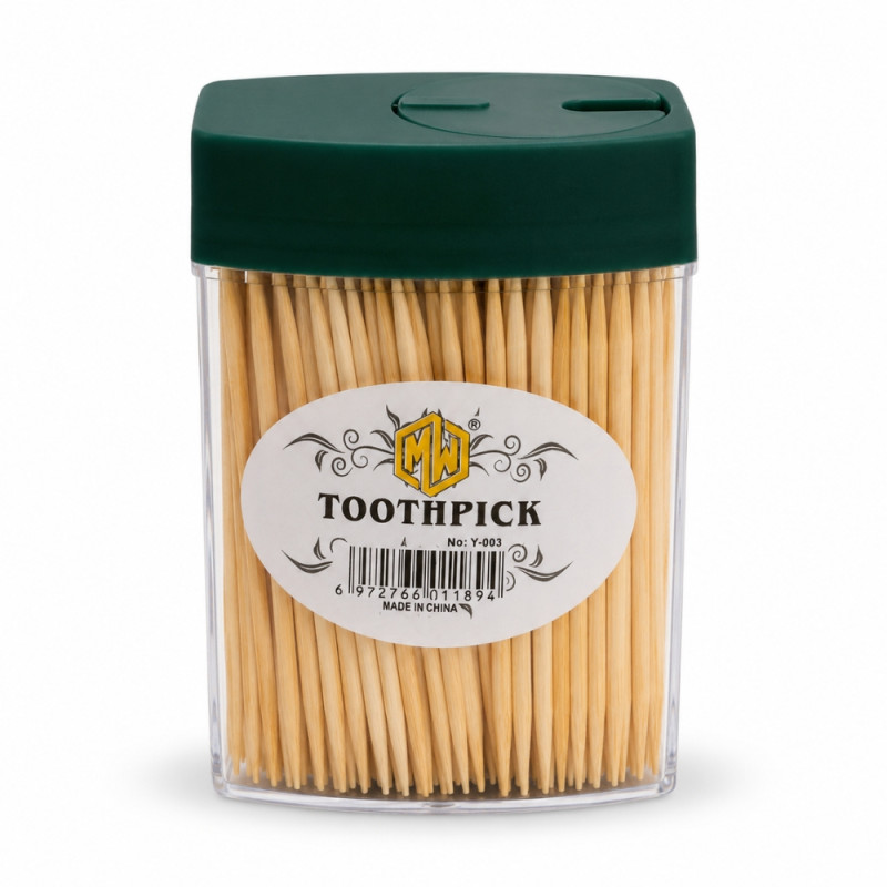 Premium Double-Sided Bamboo Toothpicks | Eco-Friendly & Hygienic Dispenser