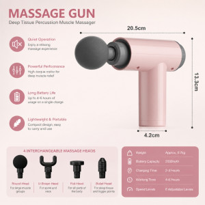 Ideal Bliss Muscle Massager Designed for Daily Grooming &amp; Self-Care – Pink (H-13.3, W-4.2, L-20.5 CM)