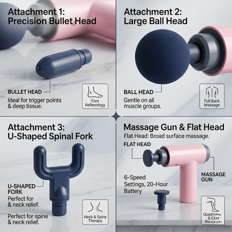 Ideal Bliss Muscle Massager Designed for Daily Grooming &amp; Self-Care – Pink (H-13.3, W-4.2, L-20.5 CM)