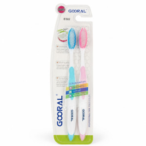 Zen model soft twin pack toothbrush featuring ultra-fine bristles and a designed handle for professional oral care – Cyan & Light Pink (18.5cm) Zen model soft twin pack toothbrush featuring ultra-fine bristles and a designed handle for professional oral care – Cyan & Light Pink (18.5cm)