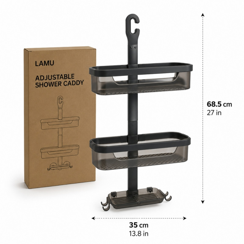 Adjustable Shower Caddy – Shelf