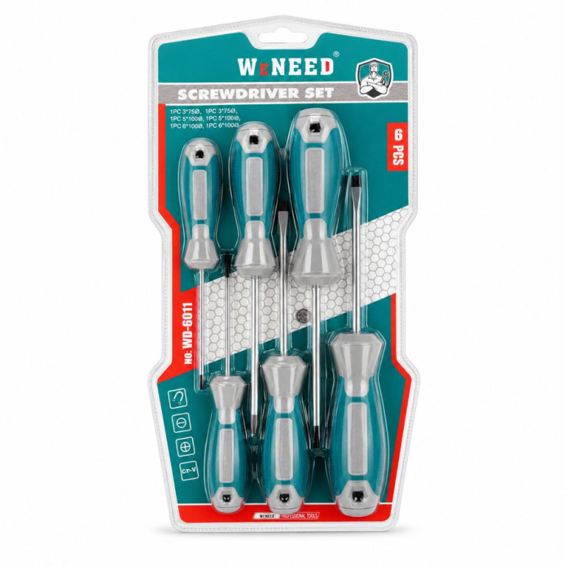 Ultra Spark Screwdriver Set Designed for DIY Projects &amp; Professional Work – Teal (H-16, H-19, H-21, H-15, H-20, H-21 CM)
