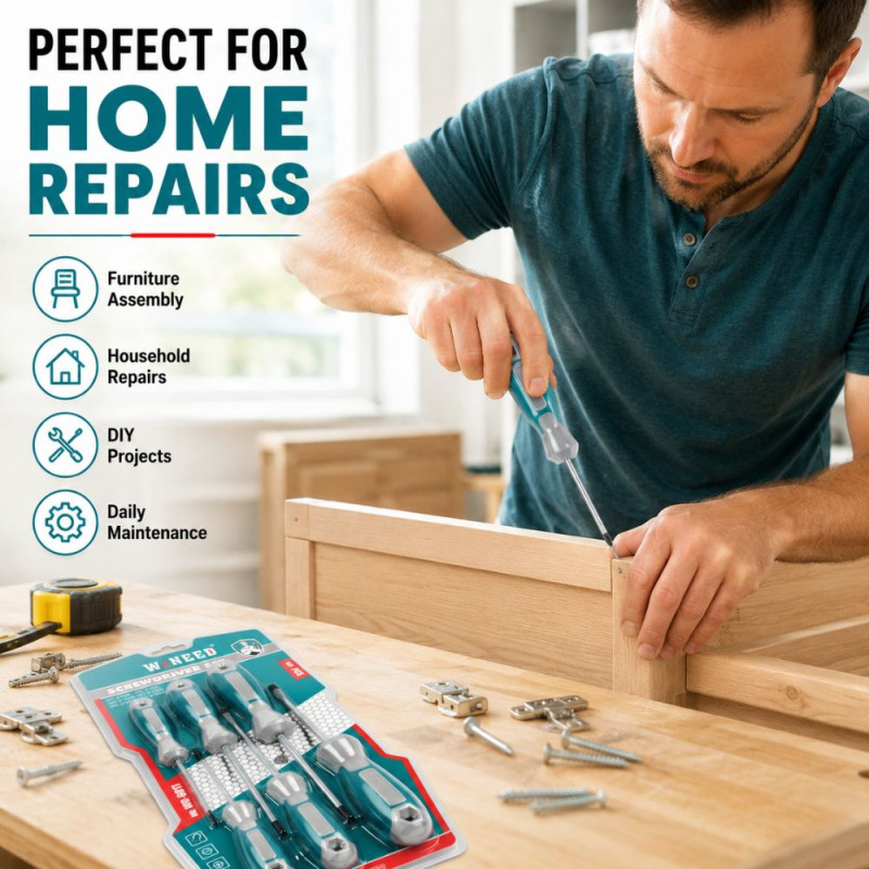 Ultra Spark Screwdriver Set Designed for DIY Projects &amp; Professional Work – Teal (H-16, H-19, H-21, H-15, H-20, H-21 CM)