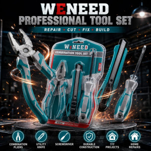 Supreme Charm Tool Set Designed for DIY Projects &amp; Professional Work – Teal (H-16, H-15, H-19 CM)