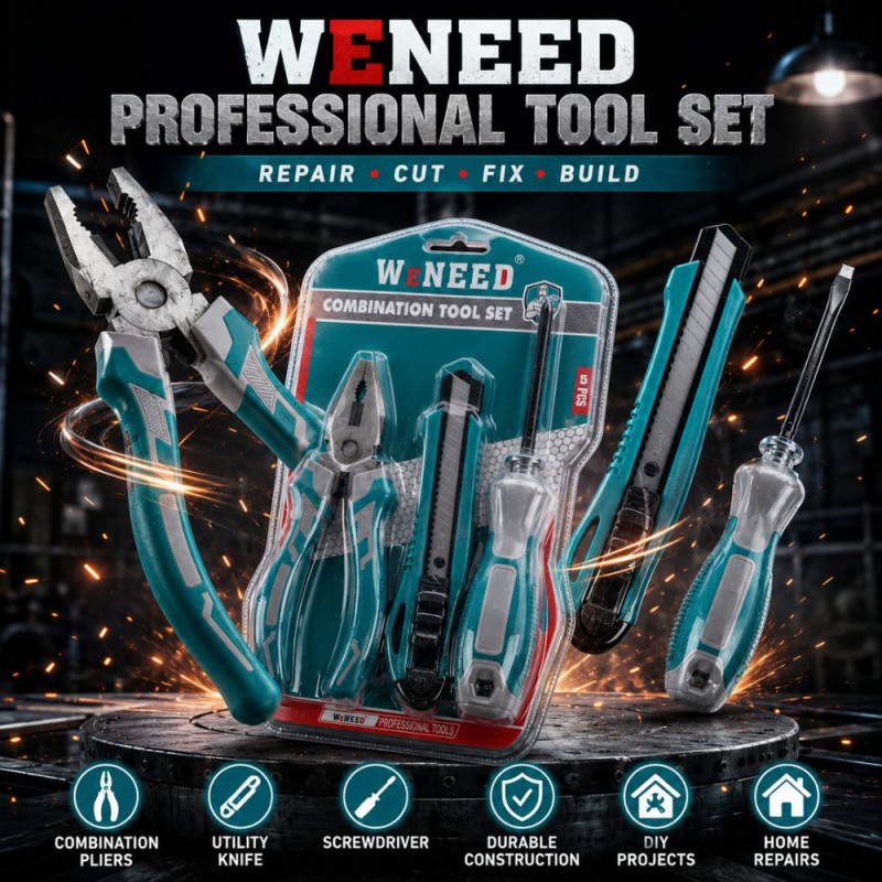 Supreme Charm Tool Set Designed for DIY Projects &amp; Professional Work – Teal (H-16, H-15, H-19 CM)