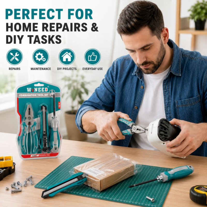 Supreme Charm Tool Set Designed for DIY Projects &amp; Professional Work – Teal (H-16, H-15, H-19 CM)