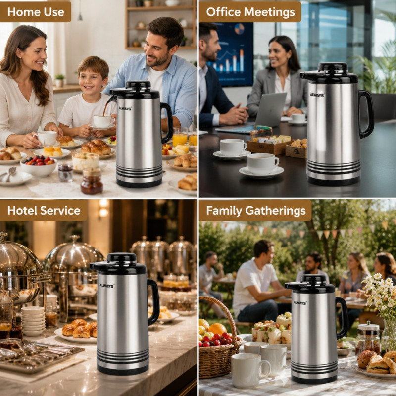 Quality Vacuum Flask – Silver Premium Quality (32x12cm)
