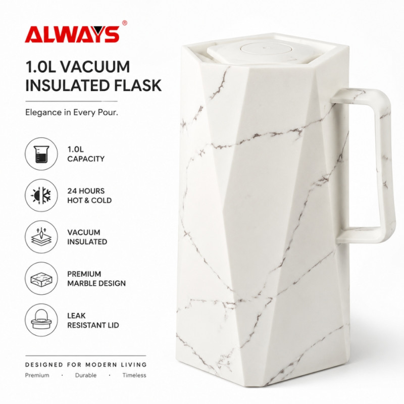 Quality vacuum flask – White Premium Quality (26cm)