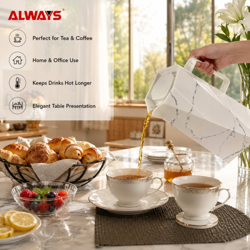 Quality vacuum flask – White Premium Quality (26cm)