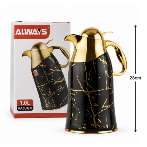 Signature Glow Vacuum Flask Designed for Temperature Retention &amp; On-the-Go – Black (H-28 CM)