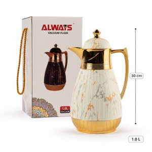 Premium Level Vacuum Flask Designed for Temperature Retention &amp; On-the-Go – White (H-30, L-1.0 CM)