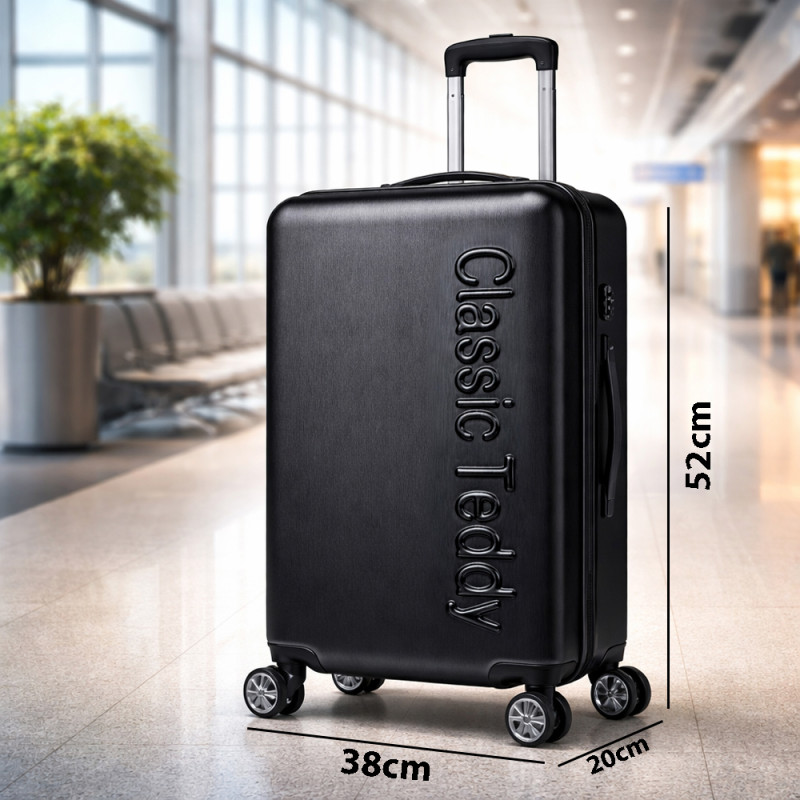 Classic Teddy 20" Hardshell Trolley – Sleek Black