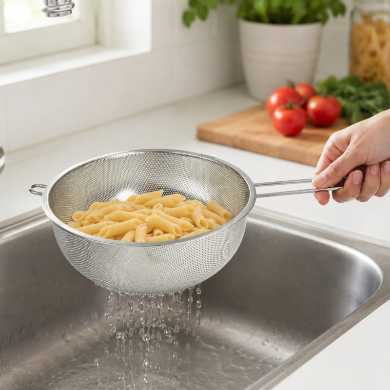 Steel Mesh Strainer with Handle