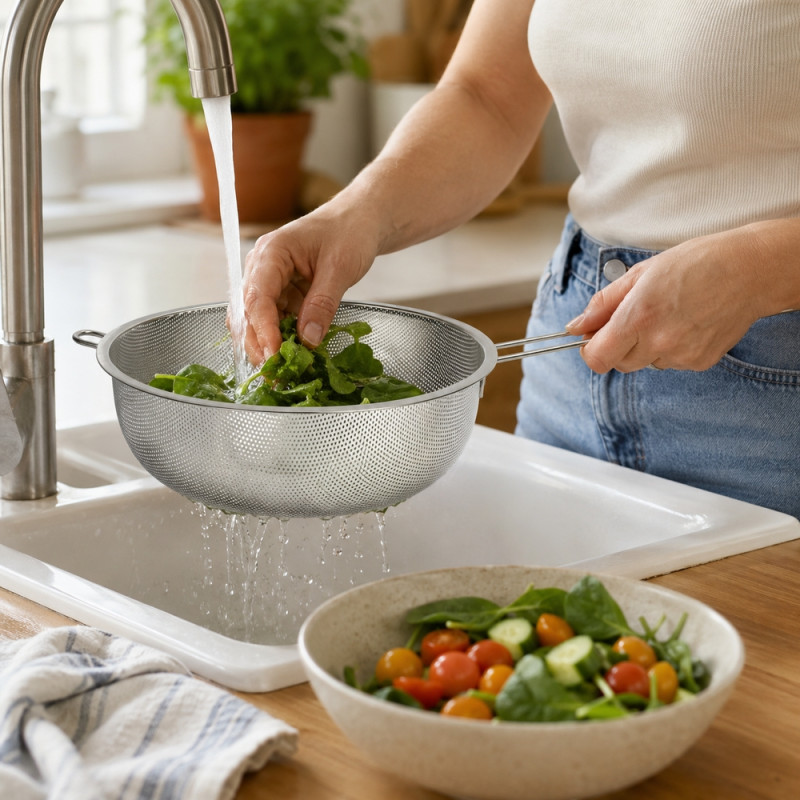 Steel Mesh Strainer with Handle