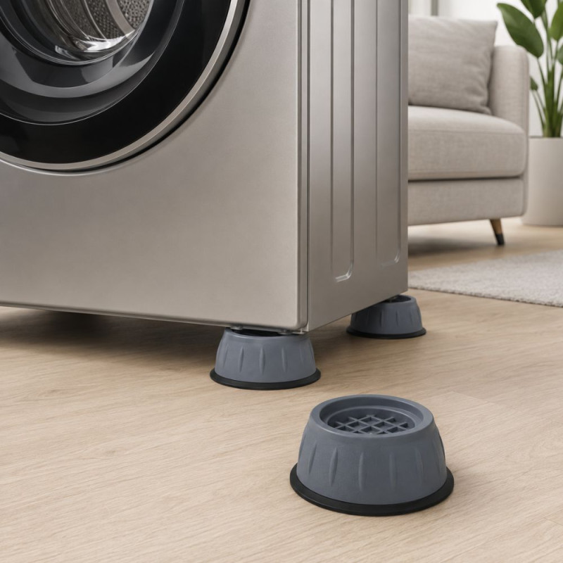 Washer Leveling Feet (3.5 x 8 cm) – Grey Black