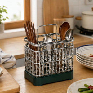 Stackable Dish Rack – Silver Olive (H-15, W-15.5, D-8.5 CM)
