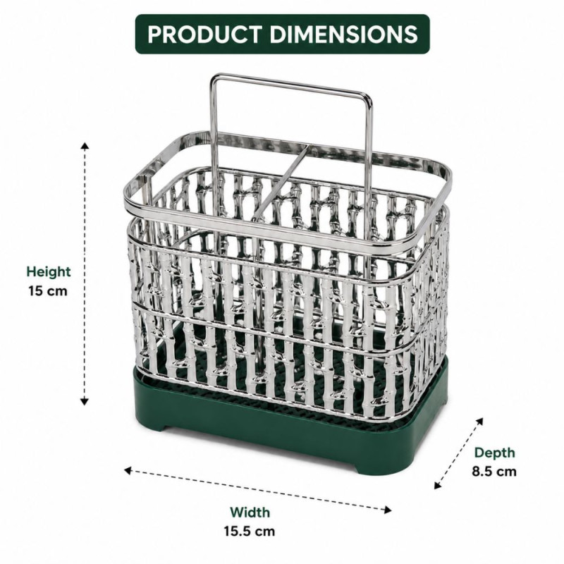 Stackable Dish Rack – Silver Olive (H-15, W-15.5, D-8.5 CM)