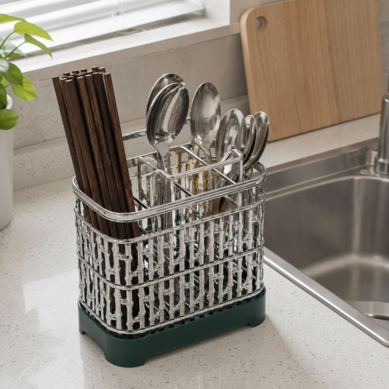 Stackable Dish Rack – Silver Olive (H-15, W-15.5, D-8.5 CM)