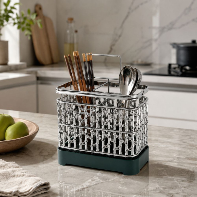 Stackable Dish Rack – Silver Olive (H-15, W-15.5, D-8.5 CM)