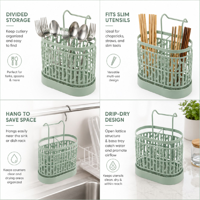 Plastic Kitchen Utensil Organizer
