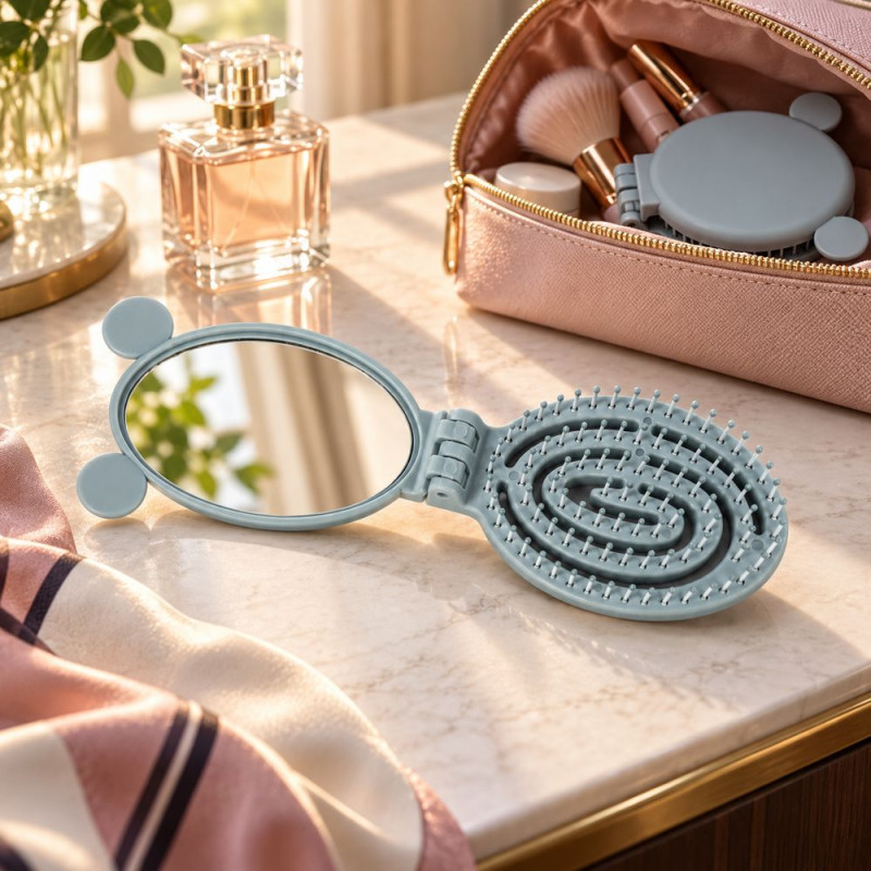 Hair Brush with Mirror