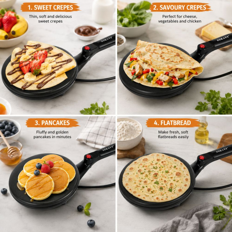 Electric Griddle - Black (39x7cm)