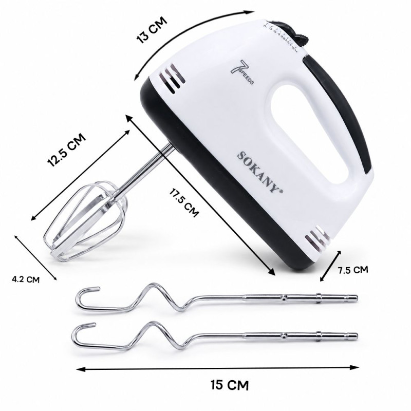 Hand Mixer – White Black (25.5x17.5cm)