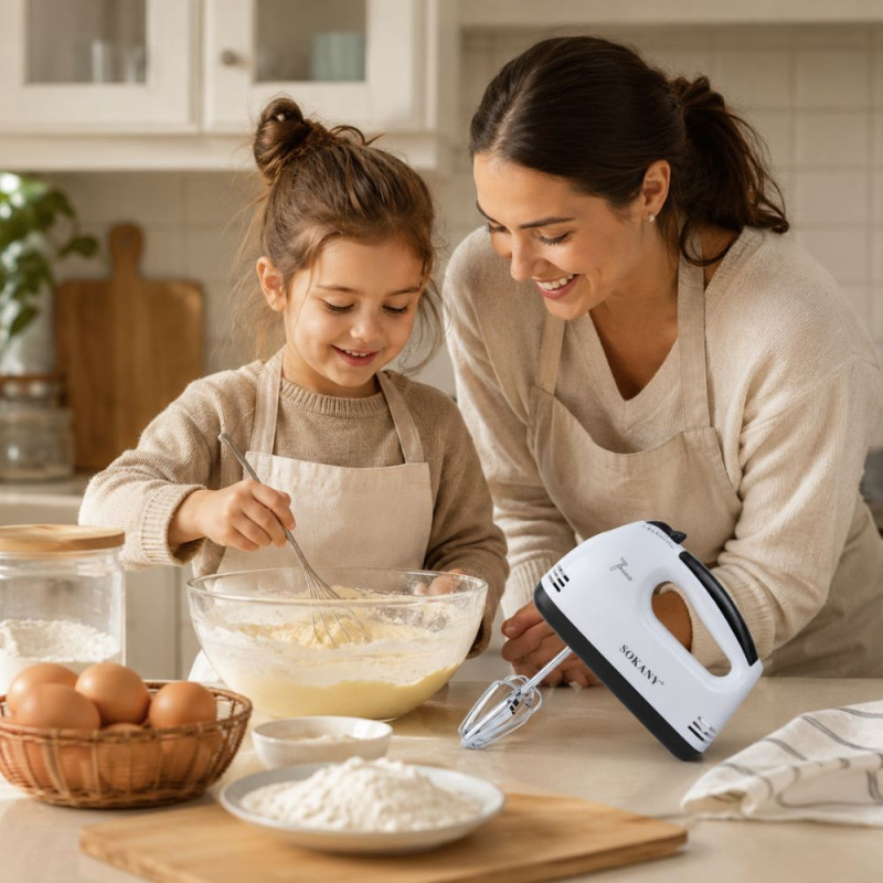 Hand Mixer – White Black (25.5x17.5cm)