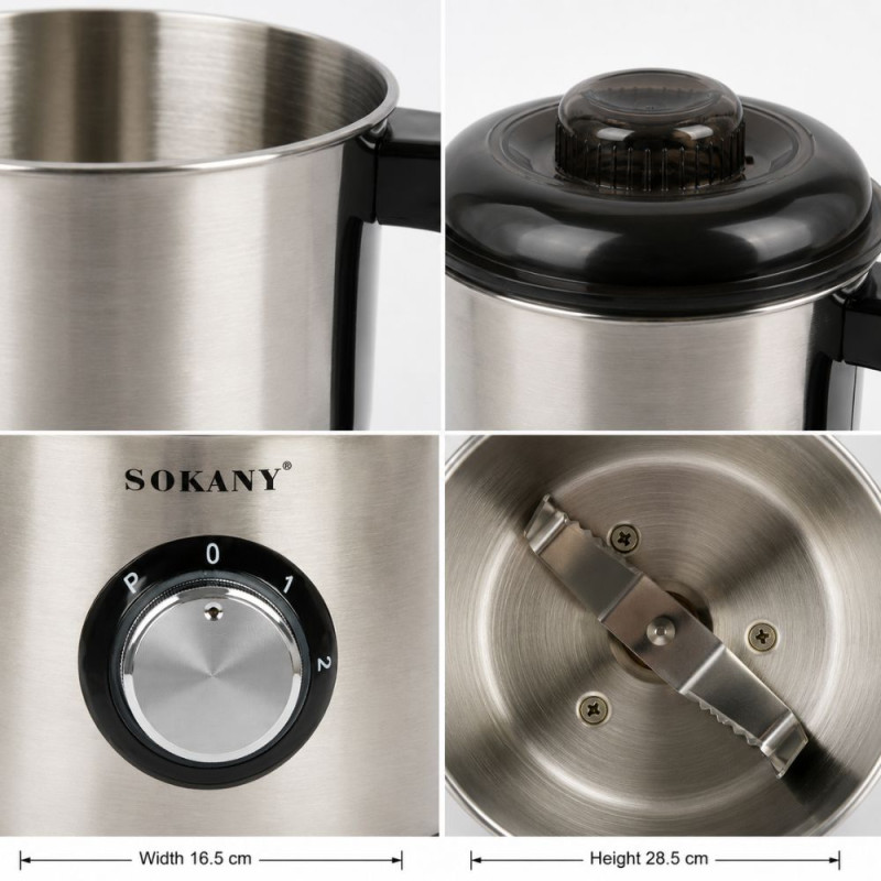 Sy Grinder – Silver Black (28.5x16.5cm)