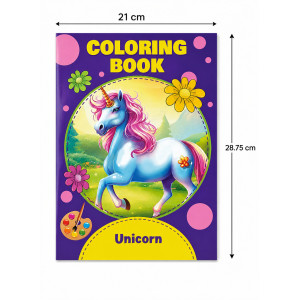 Signature Shield Colouring Book Designed for Creative Expression &amp; Office Use – Purple (H-28.75, W-21 CM)