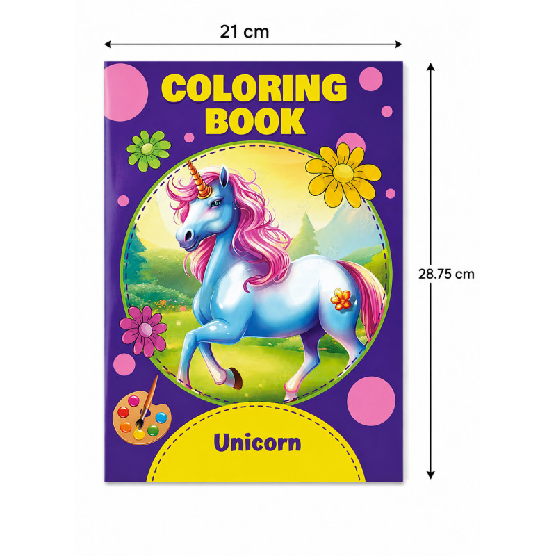 Signature Shield Colouring Book Designed for Creative Expression & Office Use – Purple (H-28.75, W-21 CM)