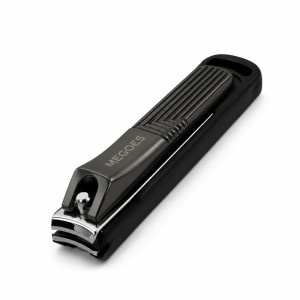 Megoes Premium Stainless Steel Nail Clipper with Ergonomic Grip (7.5x2cm) – Black & Silver Megoes Premium Stainless Steel Nail Clipper with Ergonomic Grip (7.5x2cm) – Black & Silver