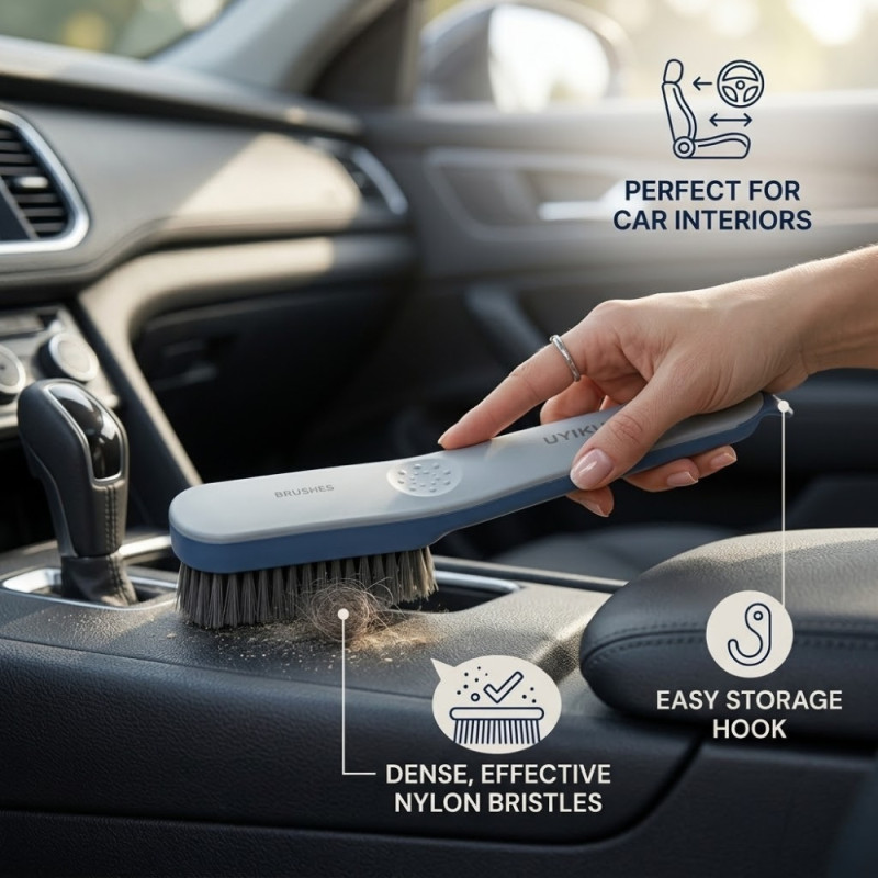 Durable/Heavy-duty Long Handle Cleaning Brush – Dusty Blue (258M-771)
