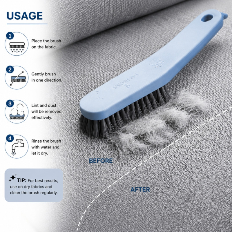 Durable/Heavy-duty Long Handle Cleaning Brush – Dusty Blue (258M-771)