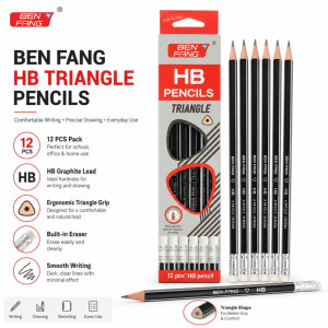 Classic Triangle Pencils – Black (Set of 3)