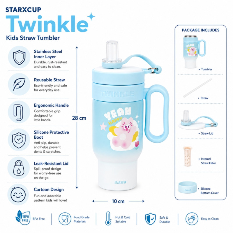 Elegant tumbler – Light Blue Premium Quality (28cm)