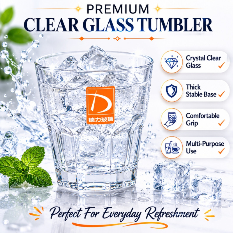 Deluxe 44 WHISKEY GLASS – Transparent Premium Quality (8 x 7cm)