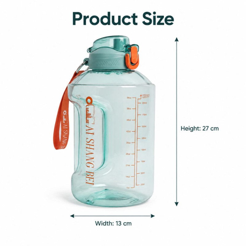 Sports Water Bottle with Handle - 2200 ml