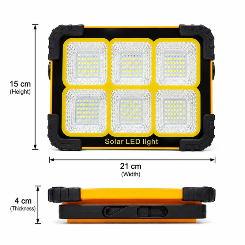 Solar LED Light – Orange Black (H-15cm X W-21cm X D-4cm)
