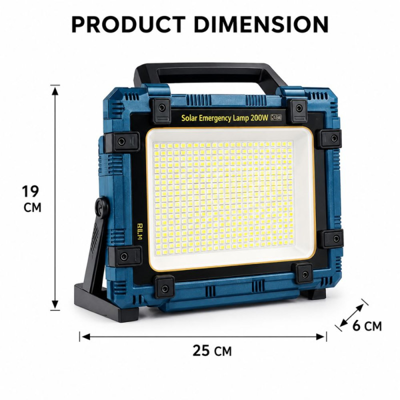 Solar Emergency Lamp – Dark Blue (H-19cm X W-25cm)