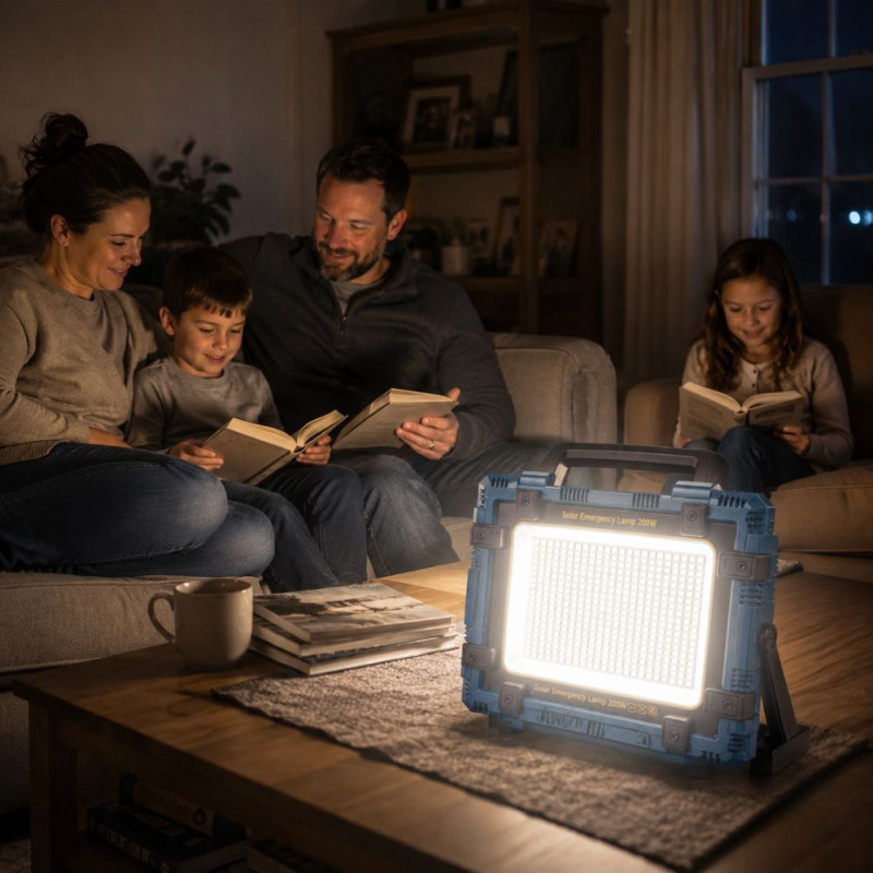 Solar Emergency Lamp – Dark Blue (H-19cm X W-25cm)