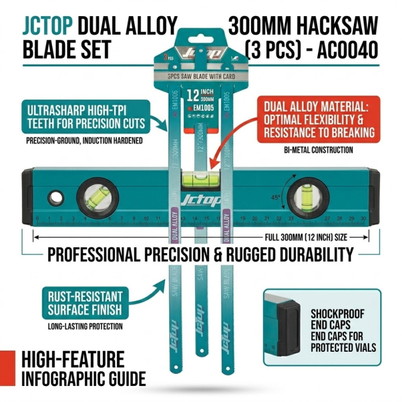 Dual Alloy Hacksaw Blade Set