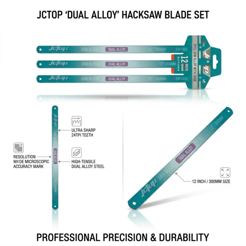 Dual Alloy Hacksaw Blade Set
