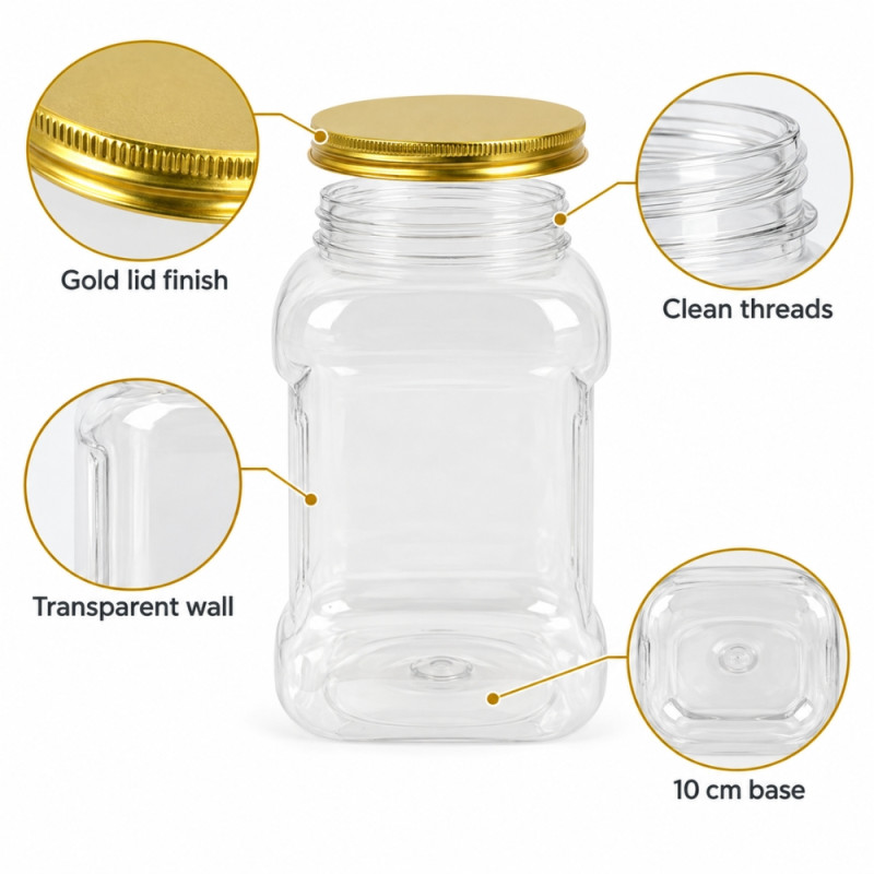 Square Storage Jar